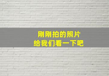 刚刚拍的照片给我们看一下吧