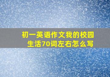 初一英语作文我的校园生活70词左右怎么写