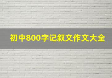 初中800字记叙文作文大全