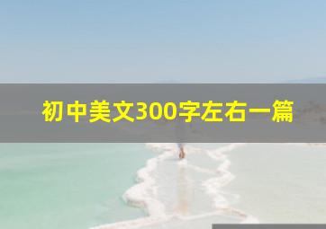 初中美文300字左右一篇