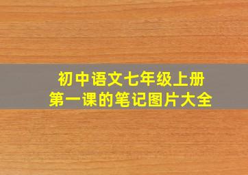 初中语文七年级上册第一课的笔记图片大全