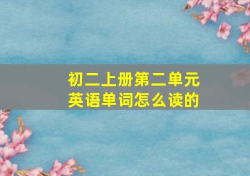 初二上册第二单元英语单词怎么读的