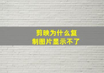 剪映为什么复制图片显示不了