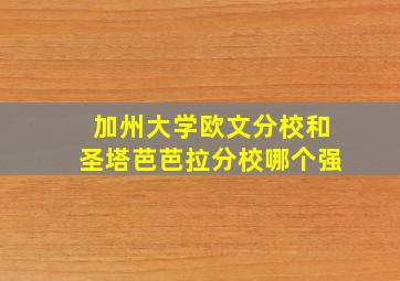 加州大学欧文分校和圣塔芭芭拉分校哪个强