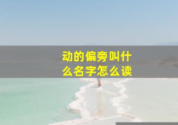 动的偏旁叫什么名字怎么读