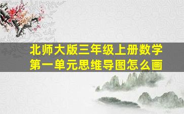 北师大版三年级上册数学第一单元思维导图怎么画