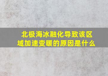 北极海冰融化导致该区域加速变暖的原因是什么