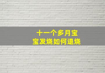 十一个多月宝宝发烧如何退烧