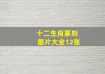 十二生肖篆刻图片大全12张