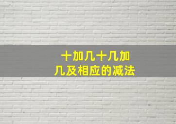 十加几十几加几及相应的减法