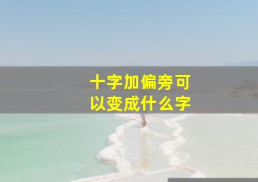 十字加偏旁可以变成什么字