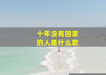 十年没有回家的人是什么歌