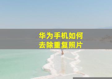 华为手机如何去除重复照片