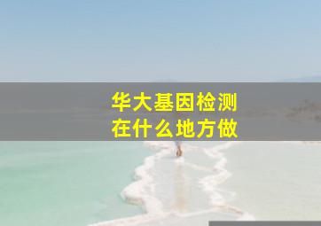 华大基因检测在什么地方做