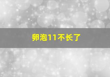 卵泡11不长了