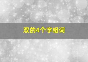 双的4个字组词