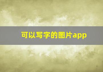 可以写字的图片app