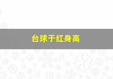 台球于红身高