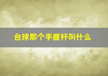 台球那个手握杆叫什么