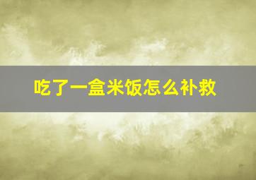 吃了一盒米饭怎么补救