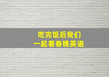 吃完饭后我们一起看春晚英语