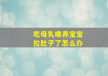 吃母乳喂养宝宝拉肚子了怎么办