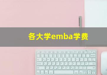 各大学emba学费