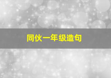 同伙一年级造句