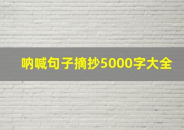 呐喊句子摘抄5000字大全