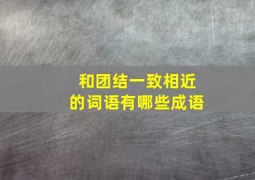 和团结一致相近的词语有哪些成语