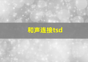 和声连接tsd