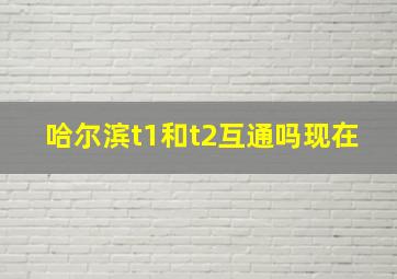 哈尔滨t1和t2互通吗现在