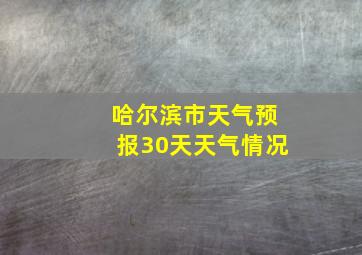 哈尔滨市天气预报30天天气情况