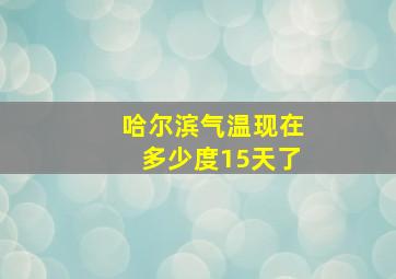 哈尔滨气温现在多少度15天了