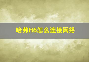 哈弗H6怎么连接网络