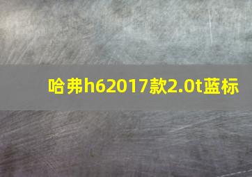 哈弗h62017款2.0t蓝标