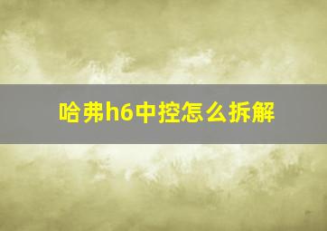 哈弗h6中控怎么拆解