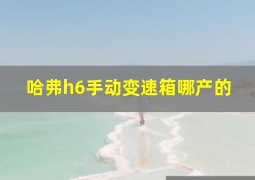 哈弗h6手动变速箱哪产的