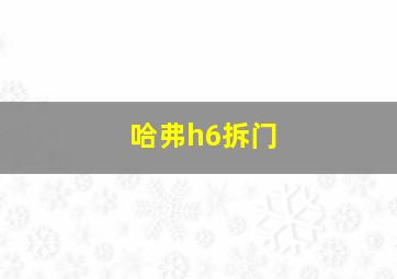 哈弗h6拆门