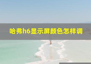 哈弗h6显示屏颜色怎样调