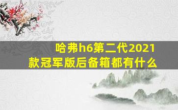 哈弗h6第二代2021款冠军版后备箱都有什么