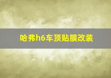 哈弗h6车顶贴膜改装