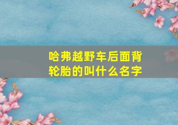 哈弗越野车后面背轮胎的叫什么名字