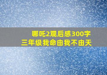 哪吒2观后感300字三年级我命由我不由天