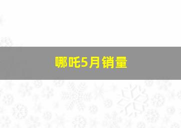 哪吒5月销量