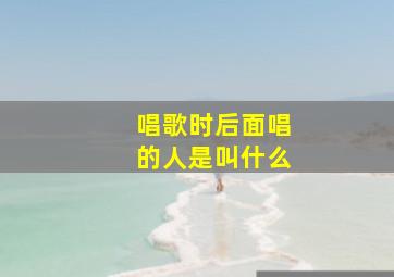 唱歌时后面唱的人是叫什么