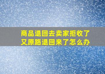 商品退回去卖家拒收了又原路退回来了怎么办