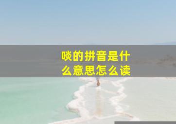 啖的拼音是什么意思怎么读