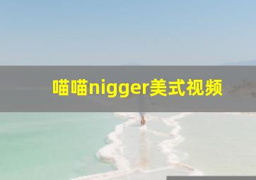 喵喵nigger美式视频