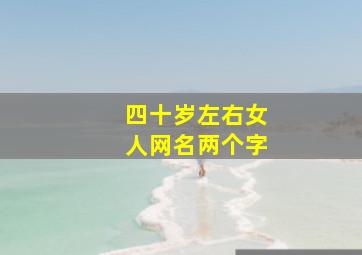 四十岁左右女人网名两个字